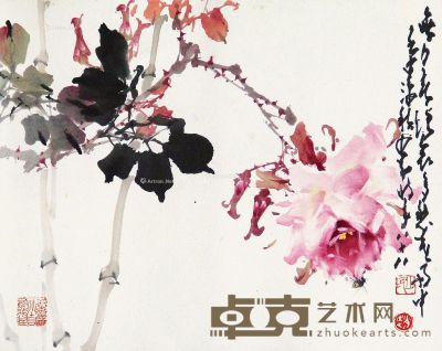 赵少昂 花卉 30×37cm