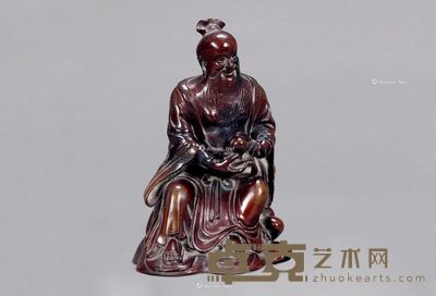 民国 紫铜寿星公 高22cm