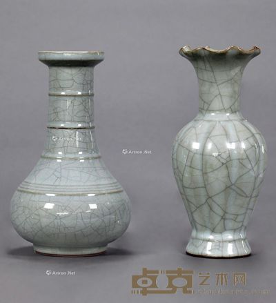 仿官窋瓶 （一对） 高21cm