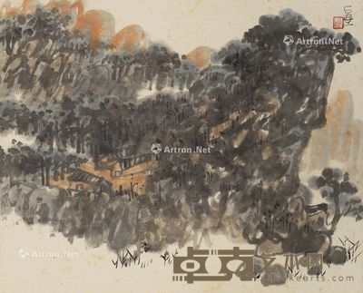 陈子庄 山中小径 26×33cm