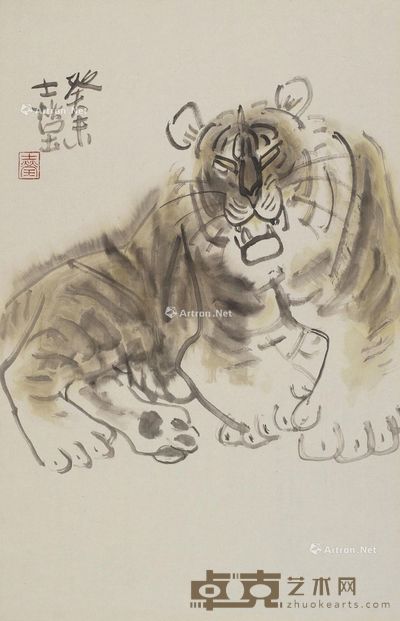 张士莹 虎 70×45cm