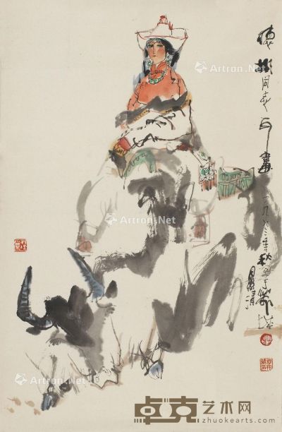 杜显清 牧场小景 69×44cm