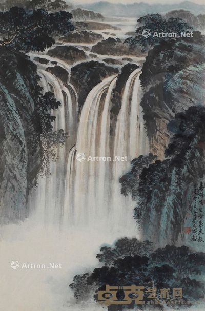 岑学恭 山水 68×45cm