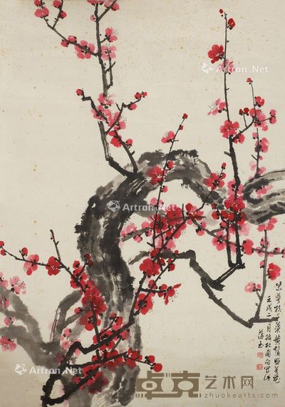 赵蕴玉 红梅 67×47cm