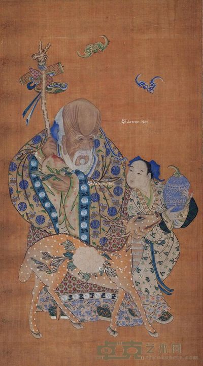 缂丝 寿星 163.5×90cm