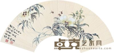 容祖椿 花鸟 15.5×50cm