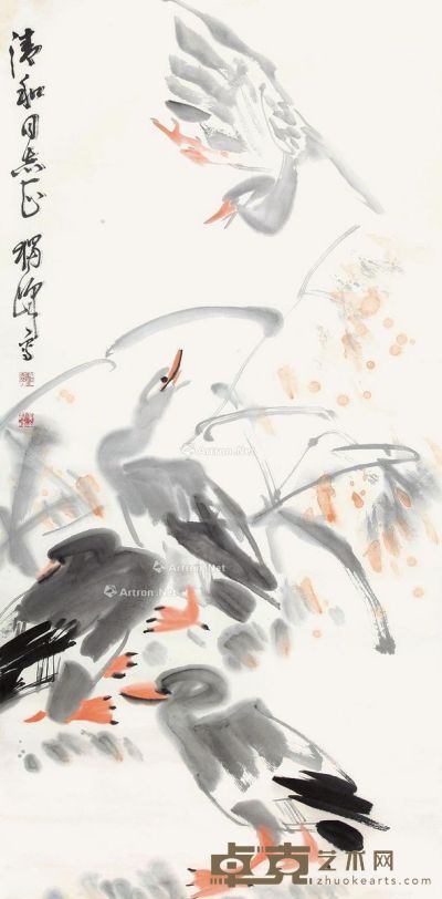 黄独峰 鸟 134×67cm