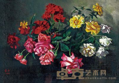 戴泽 花卉 44×64cm