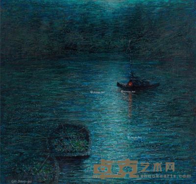 蔡江白 枫桥夜泊 38×41cm