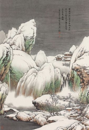 苏小松 寒山萧寺图