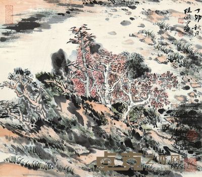 陆俨少 山水之间 39×44.5cm