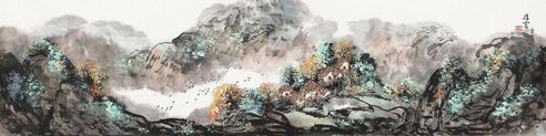 王维宝 春山悠居图