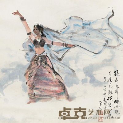 杨之光 神女图 68×68cm