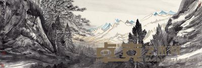 崔见 高山瑞雪 34.5×101cm