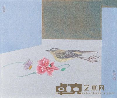 韩非 工笔花鸟 38×45cm
