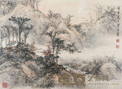 黄君璧 山水 39×53cm