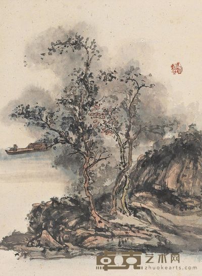 黄宾虹 归舟图 68.5×50cm