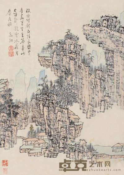 高翔 山水 30×22cm
