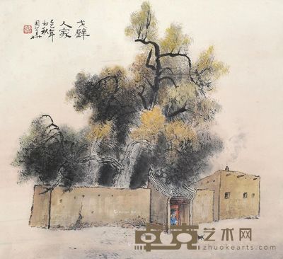 李国华 戈壁人家 75×82cm
