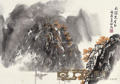 刘书民 秋涧 50×70cm