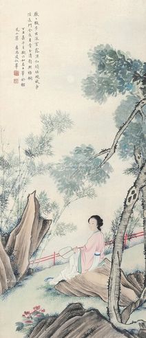 凌叔华 月下仕女