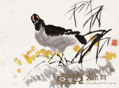 来楚生 和平鸽 33.5×45cm