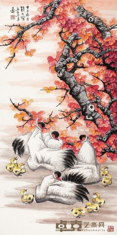 钱行健 桐荫休憩 137×68.5cm
