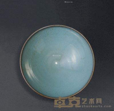 明以前 钧窑天蓝釉大碗 直径25.2cm