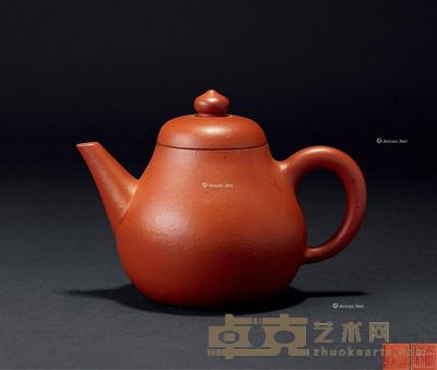 吴群祥 朱泥大彬壶 长15.8cm;高10cm;宽10cm
