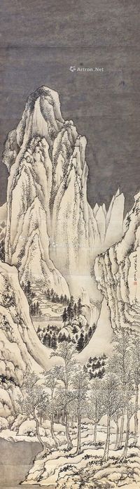 溥儒 雪景山水