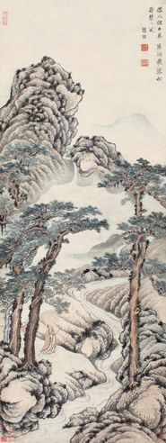 陈祼 华阳飞瀑图