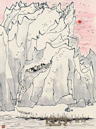 吴冠中 千帆夕照 94×69.5cm