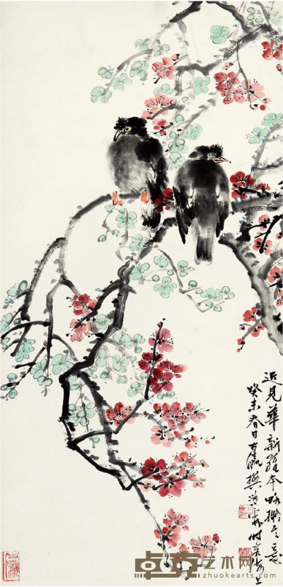 樊浩霖 花鸟 71×35cm