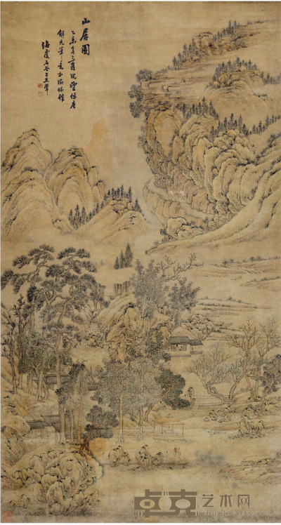 王石谷 山居图 157×84cm