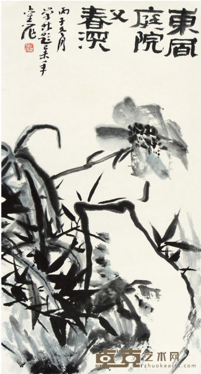 闵学林 花卉 88×47cm