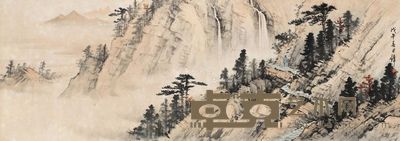 黄君璧 山水 29×83.5cm