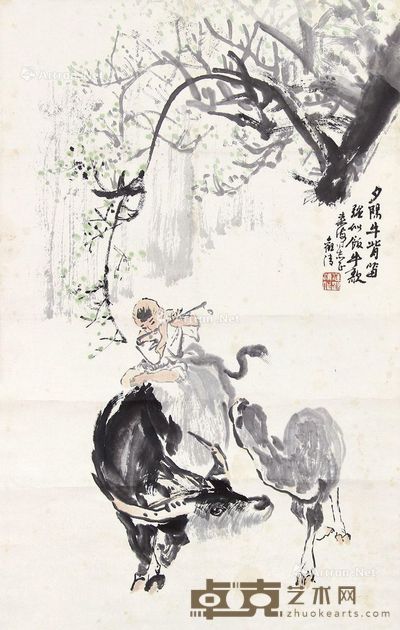 汪观清 牧牛童子 68×43cm