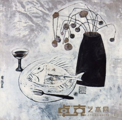 朱进 马面鱼 66×65cm