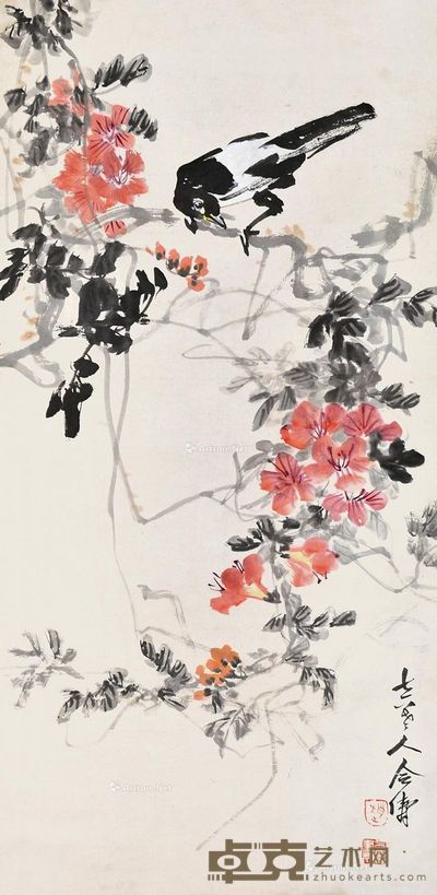赵合俦 喜气临门 103×50cm