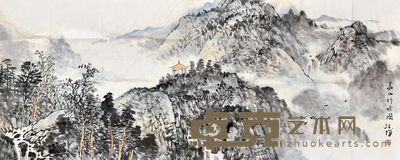 施江城 春江行吟图 72×178cm
