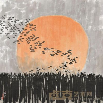 鲁慕迅 升晖 68×68cm