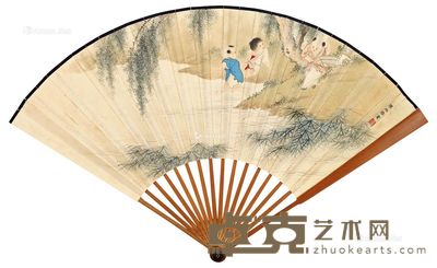 陈林斋 钱耆孙 溪畔婴戏 七言诗卅首 18.2×52cm