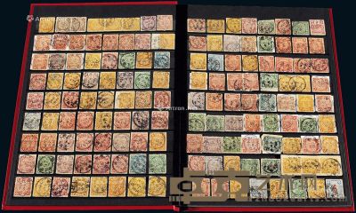 ○1898-1912年伦敦版蟠龙及其加盖“中华民国”邮票一册一千一百四十余枚 --