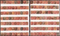 ○1858年英国红便士邮票一组约二千三百四十枚