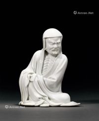 清 德化窑白瓷达摩坐像