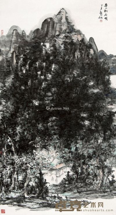 熊红钢 暮山树底明 178×97cm