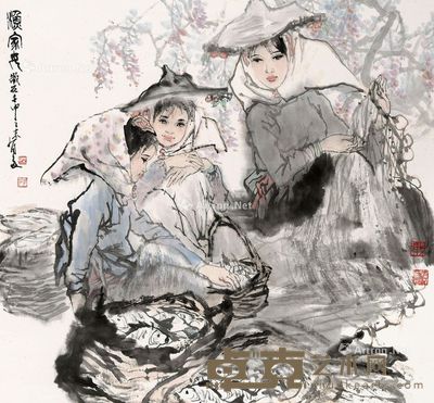 姚有多 渔家女 83×79cm