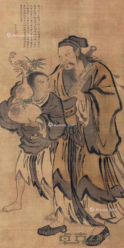 佚名 (徐葆光)仙人图 136×69cm