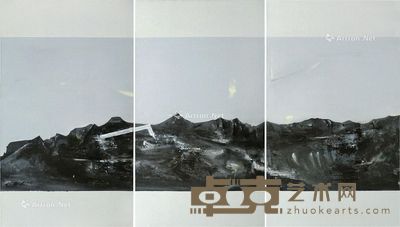 侯春 不周山 120×70cm×3