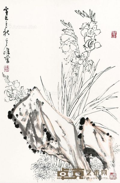 孙其峰 花卉 68.5×45cm